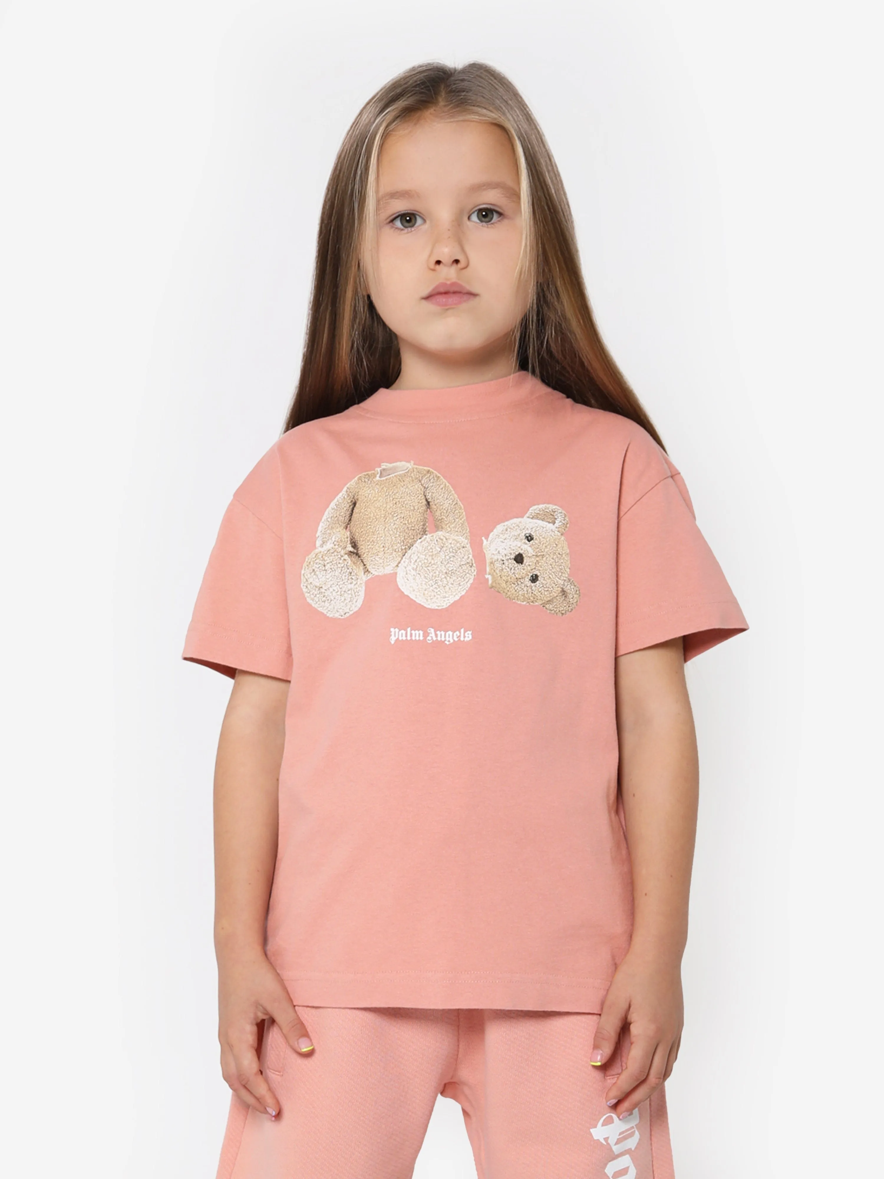 Palm Angels Girls Bear Print T-Shirt
