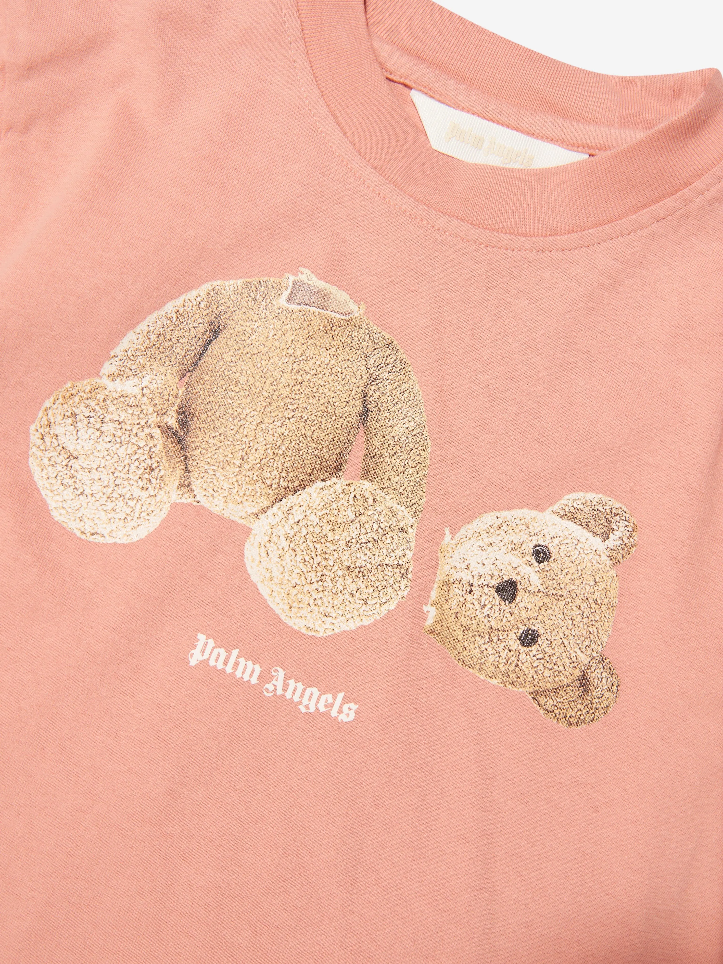 Palm Angels Girls Bear Print T-Shirt