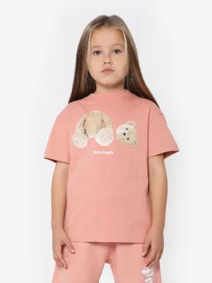Palm Angels Girls Bear Print T-Shirt