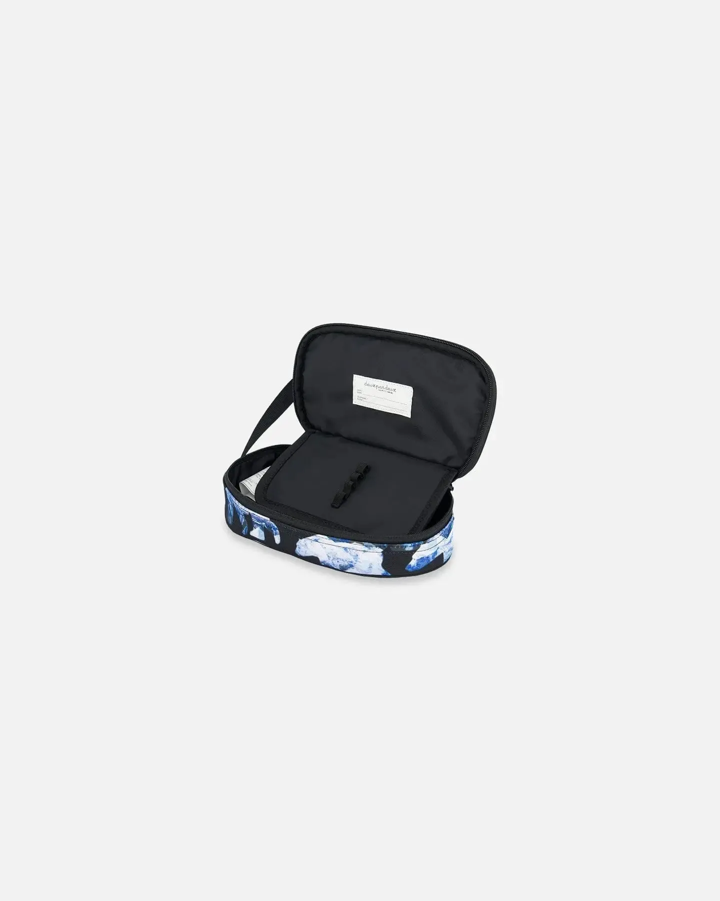 Pencil Case Black Printed Polar Bears