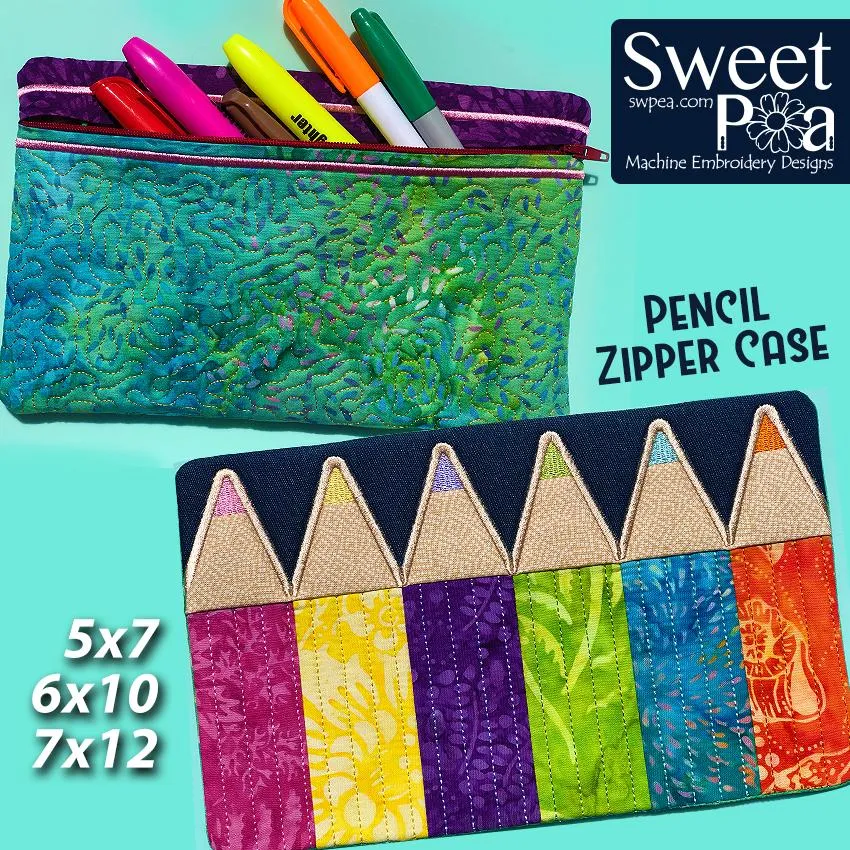 Pencil Zipper Case 5x7 6x10 and 7x12