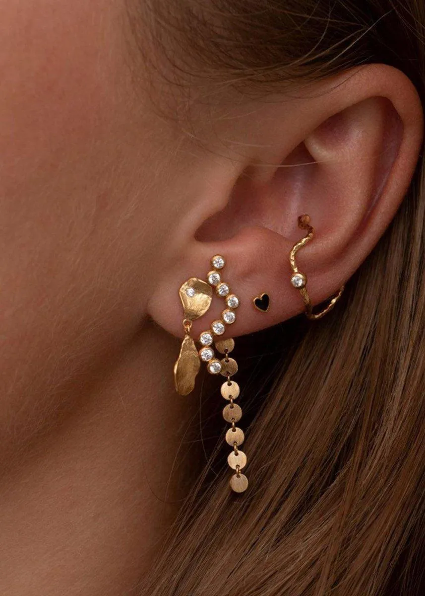 Petit Coins Behind Ear Earring - Gold