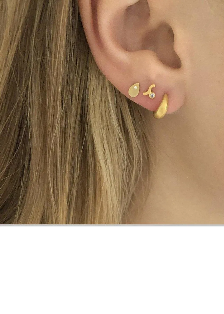 Petit Wave Earring Gold with S - Gold