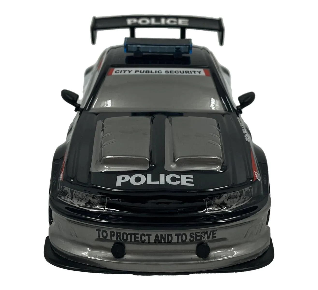 Playzu Auto Racing Police 1:14 Scale R/C Car - Black for Ages 6 