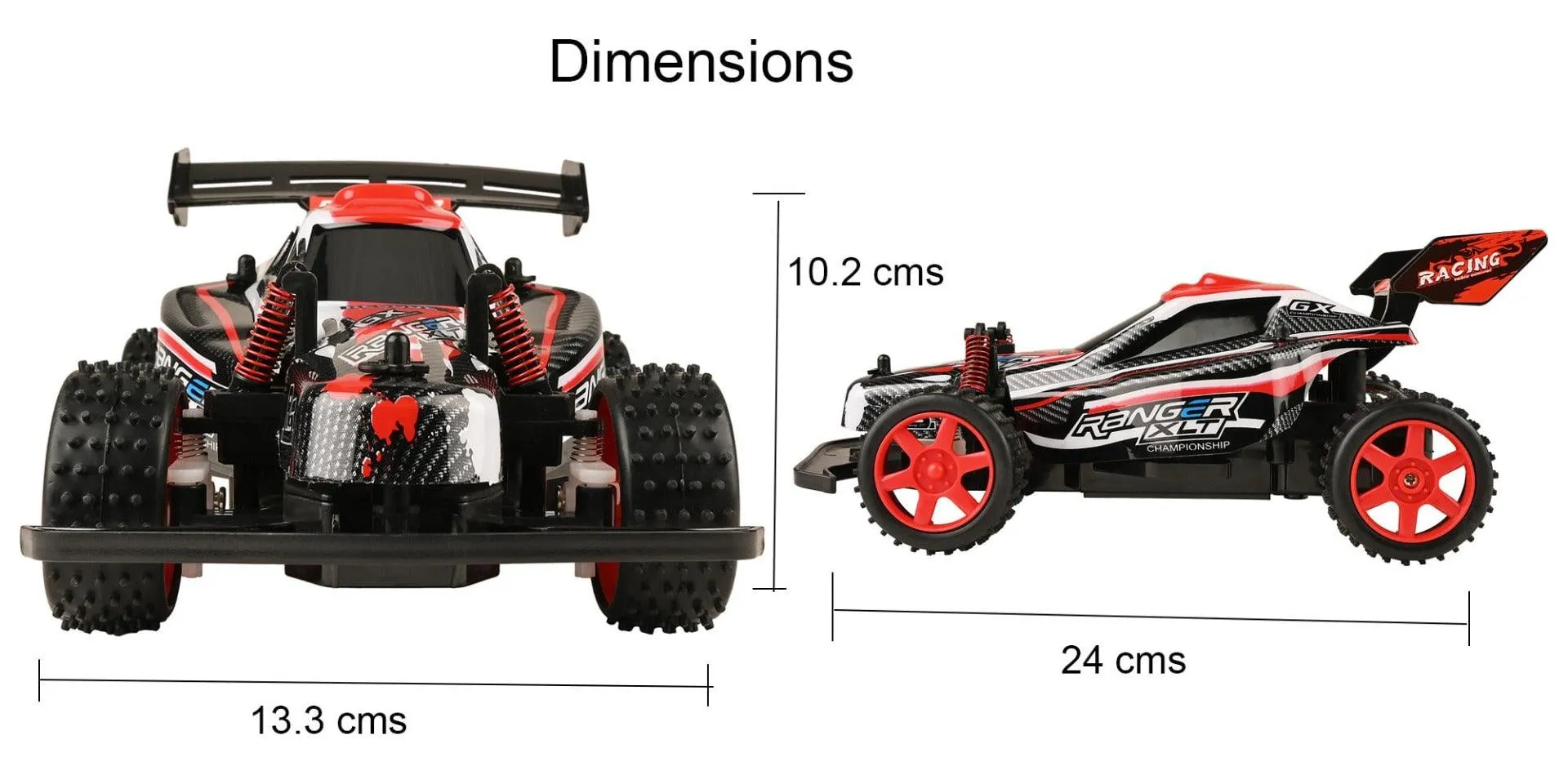 Playzu Ranger Alien 1:18 Scale R/C Car - Red for Ages 6 