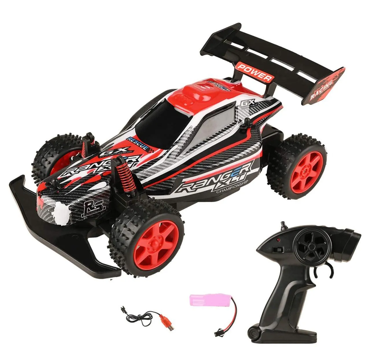 Playzu Ranger Alien 1:18 Scale R/C Car - Red for Ages 6 