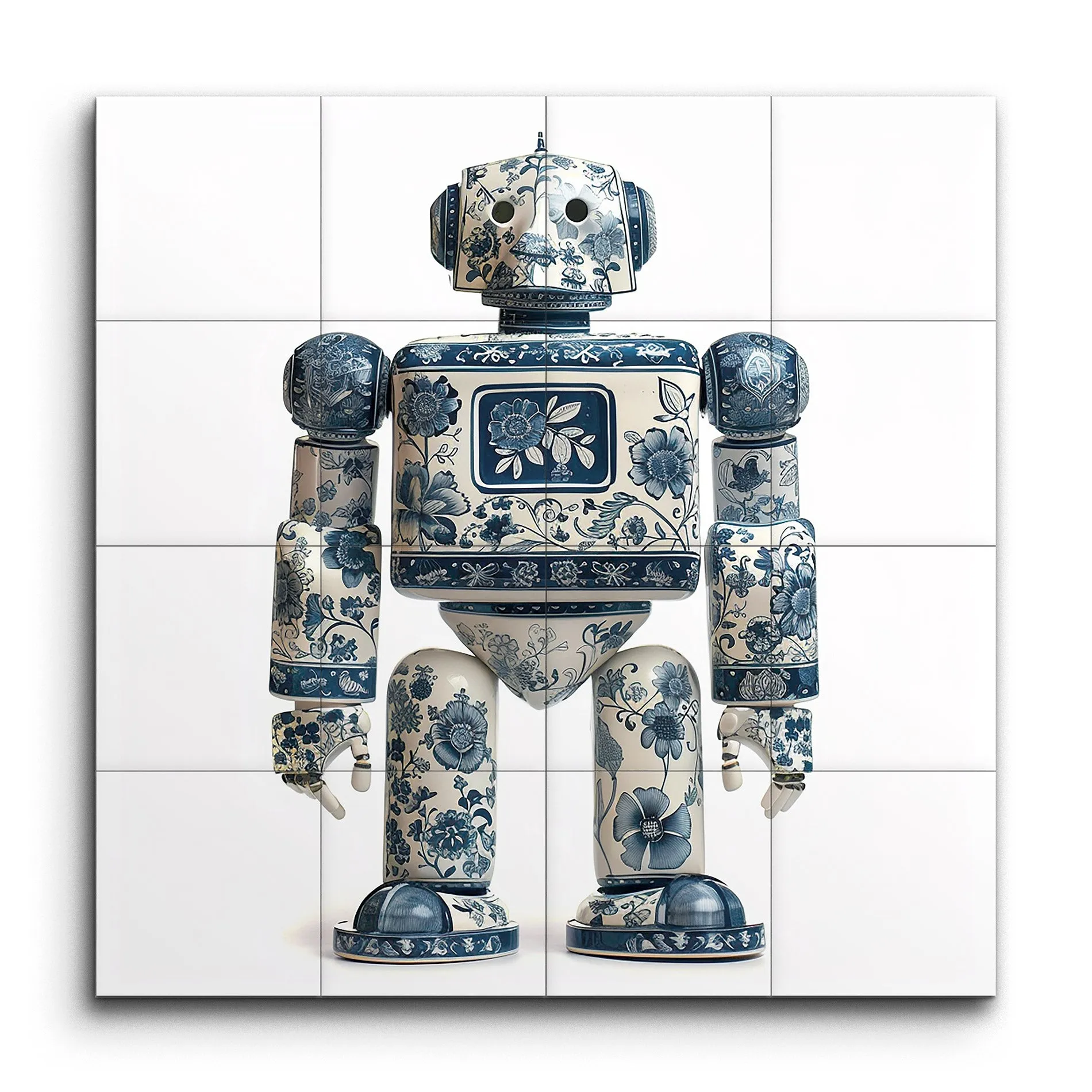 Porcelain Floral Robot Fusion