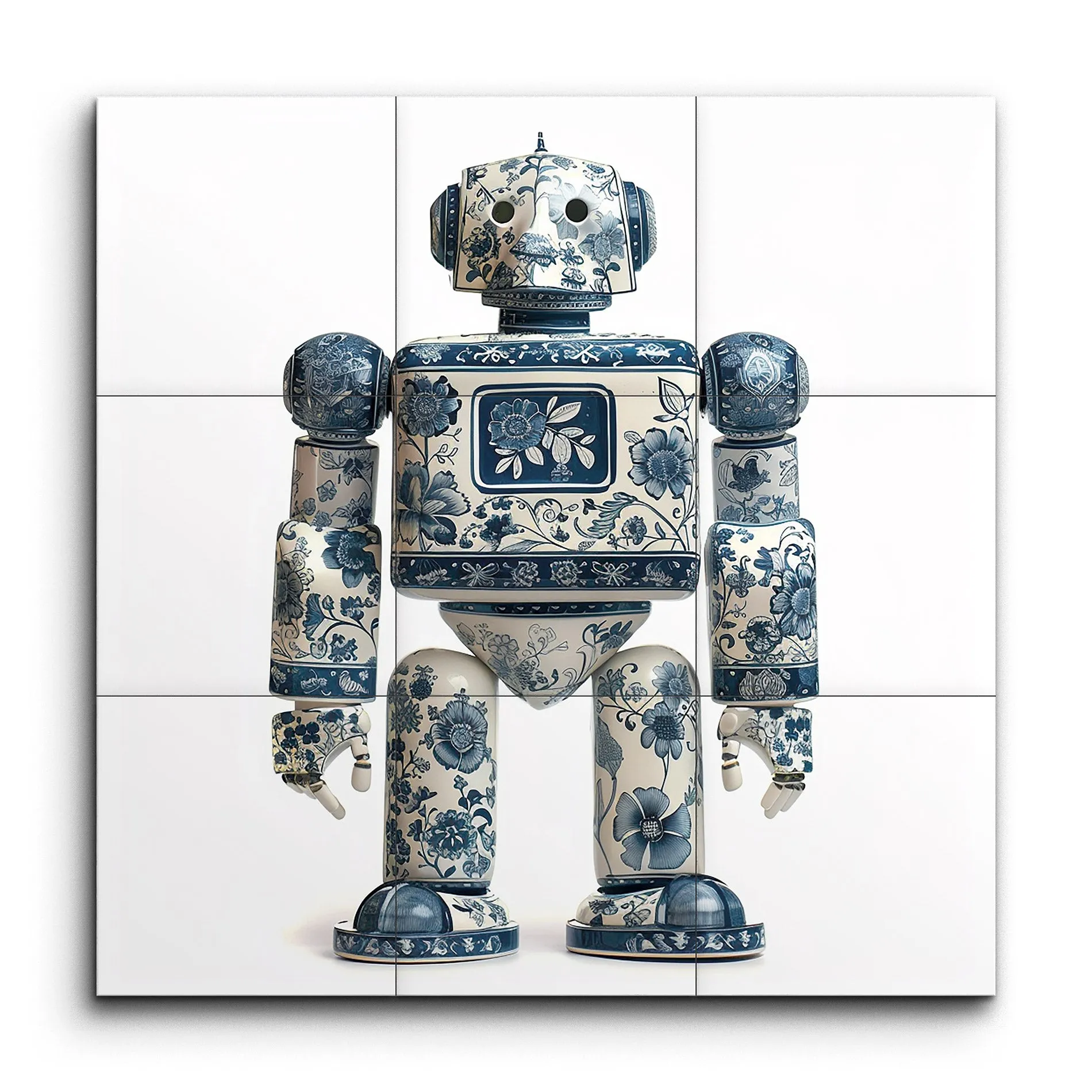 Porcelain Floral Robot Fusion