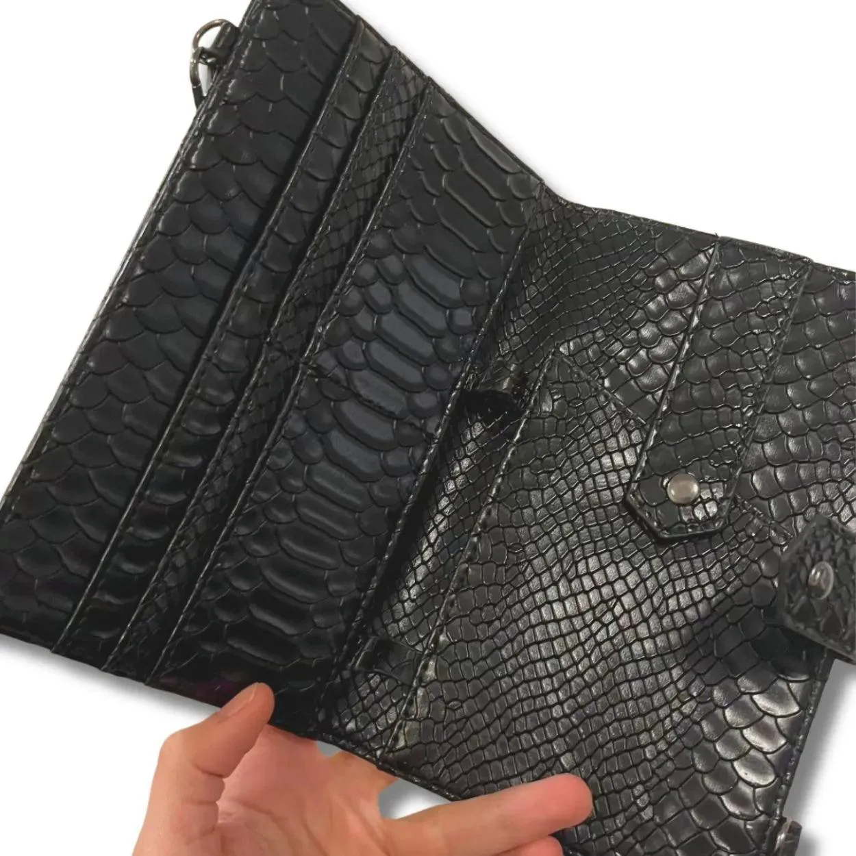 Portfolio Wallet With Cross Body Attachment