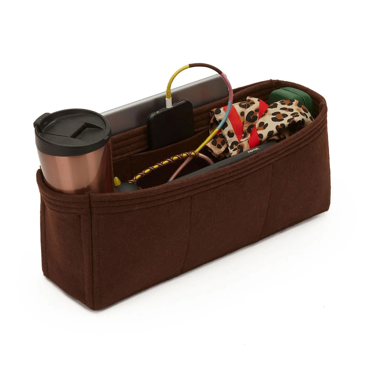 Purse Organizer Insert for Balenciaga Classic City Medium, Bag Organizer with Double Bottle Holders