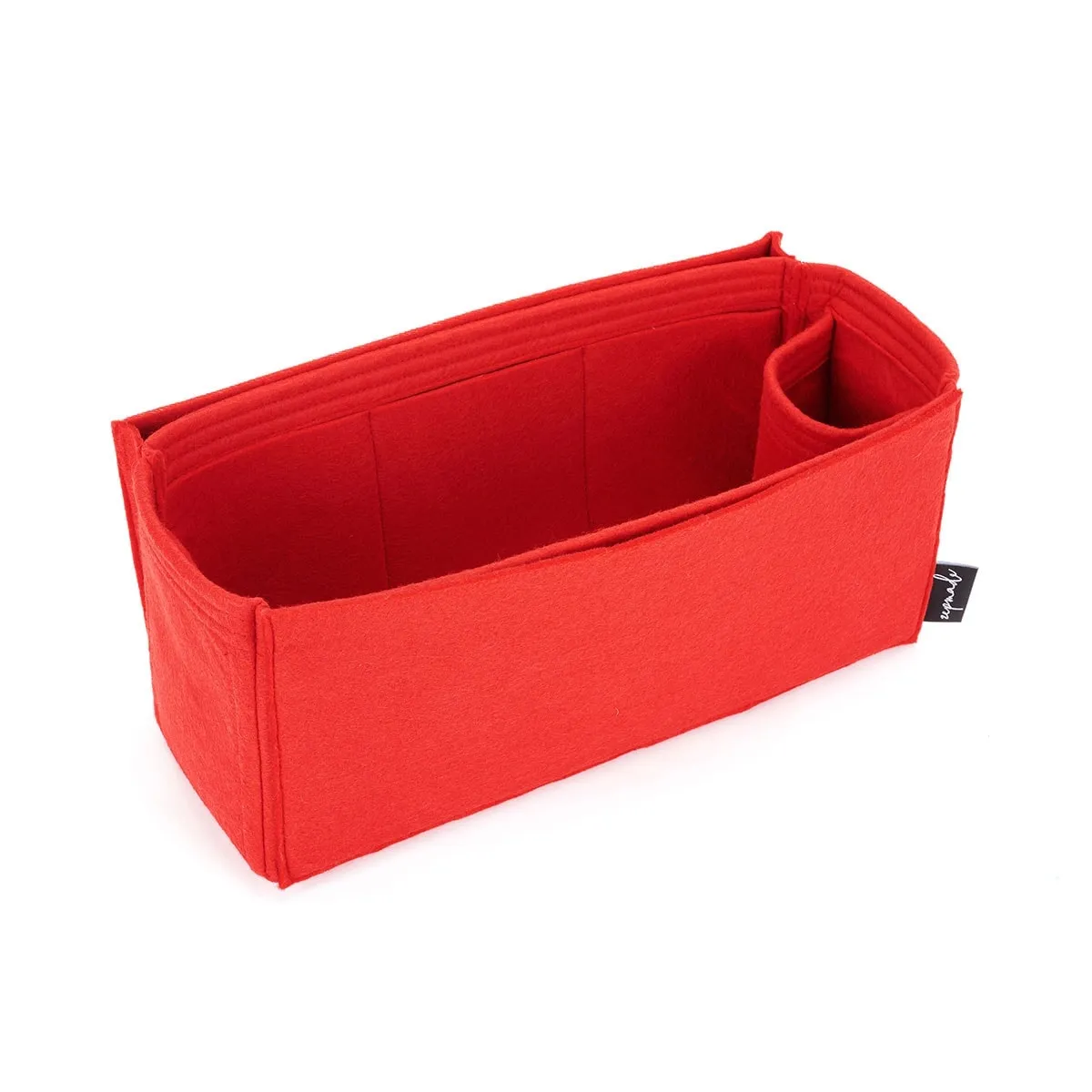 Purse Organizer Insert for Celine Horizontal Cabas, Bag Organizer with Laptop Compartment and Single Bottle Holder