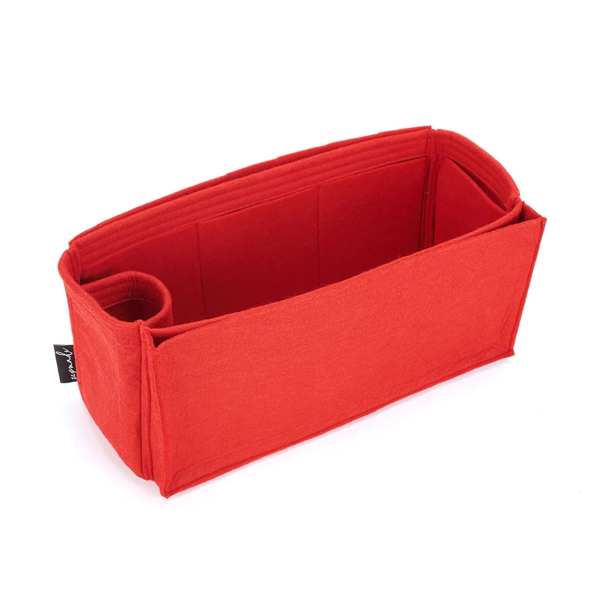 Purse Organizer Insert for Celine Horizontal Cabas, Bag Organizer with Laptop Compartment and Single Bottle Holder