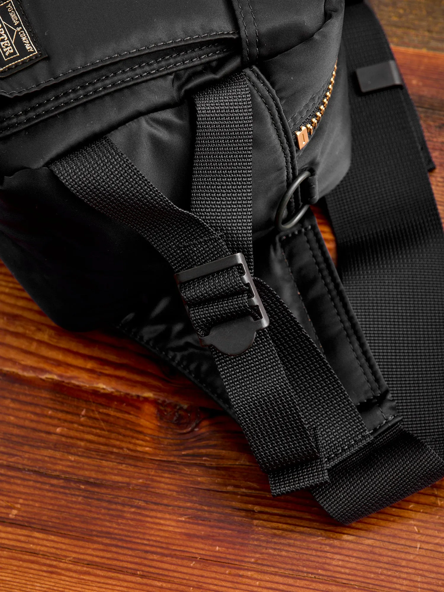 "Tanker" 2-Way Waist Bag in Black