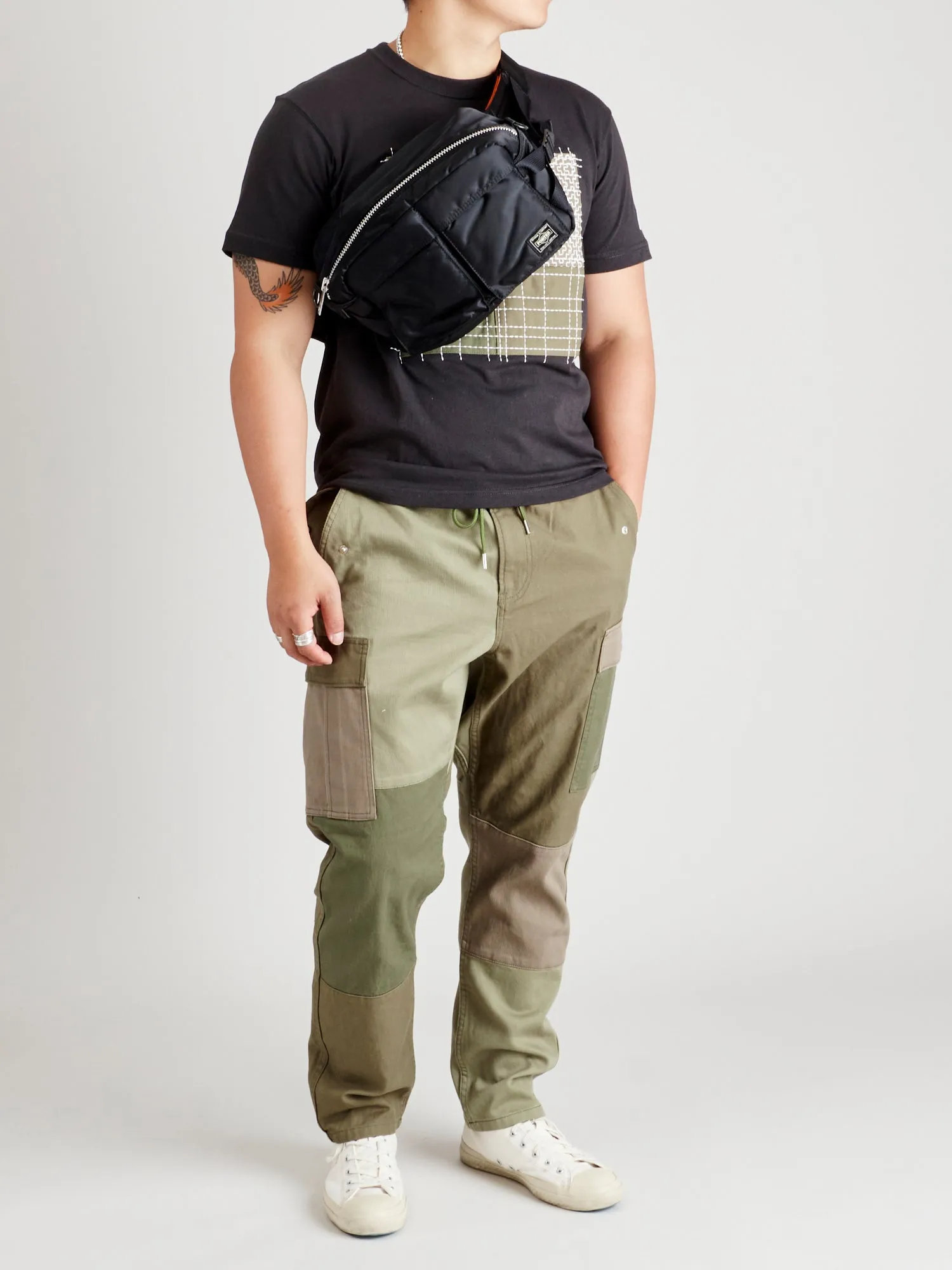 "Tanker" 2-Way Waist Bag in Black