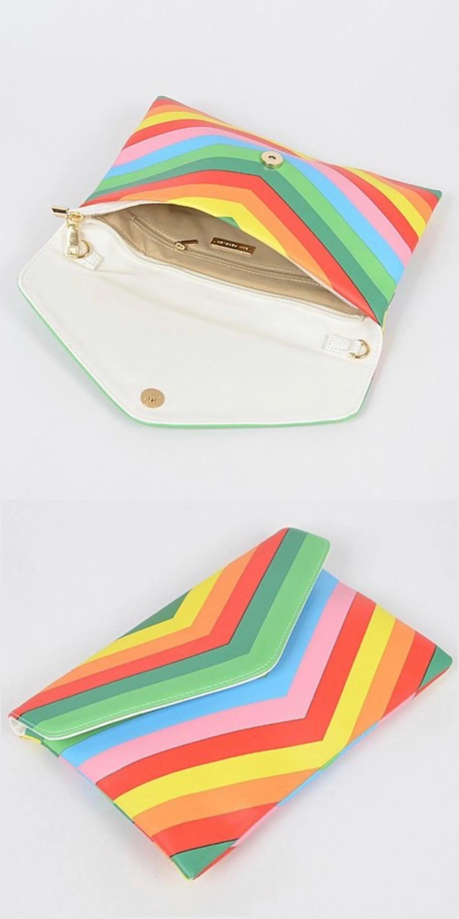 Rainbow Envelope Clutch