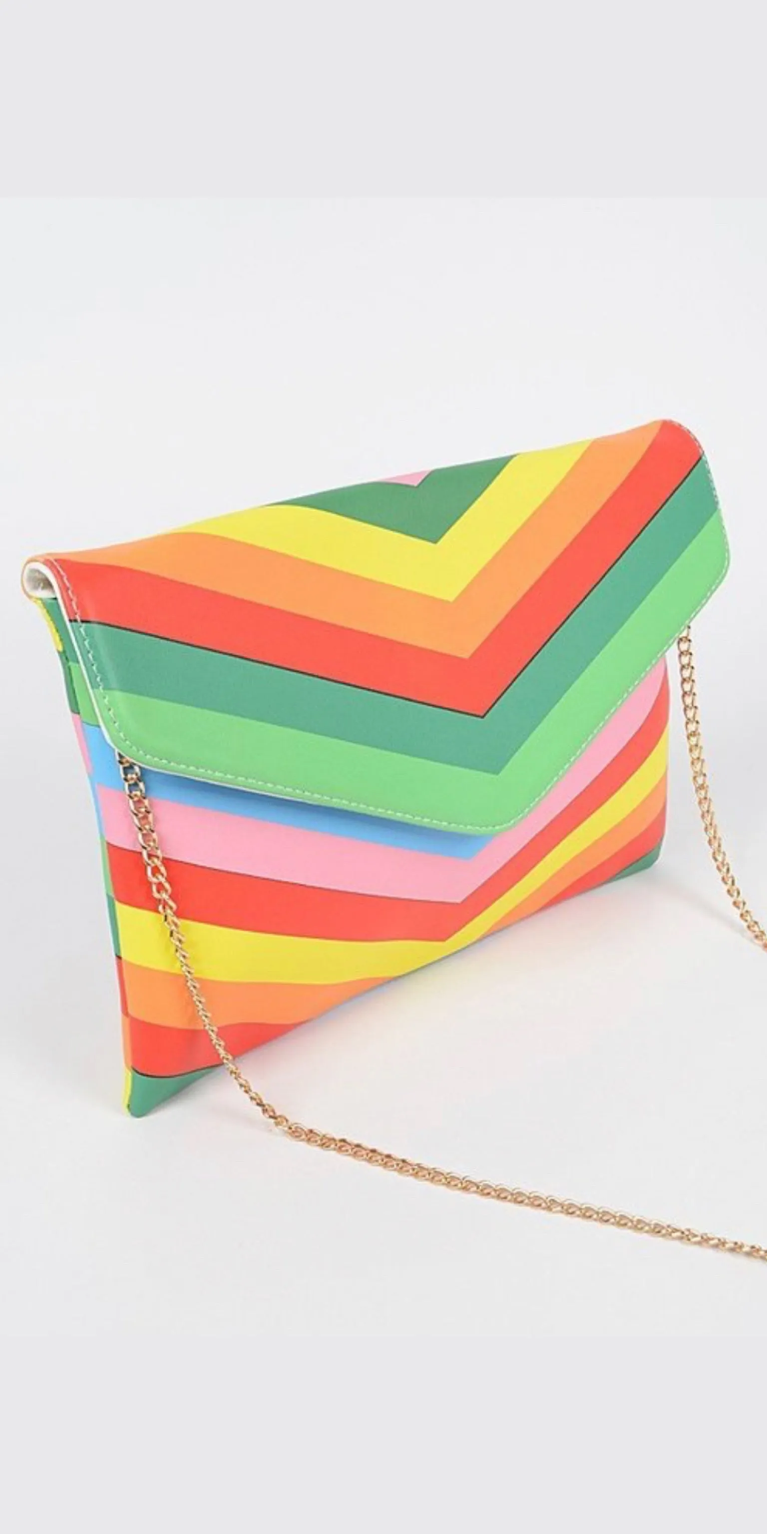 Rainbow Envelope Clutch