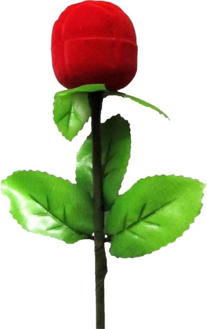Red Rose Shaped Ring Box , Designer Ring Box, Rose Ring Box Ring Holder Vanity Box  (Red)