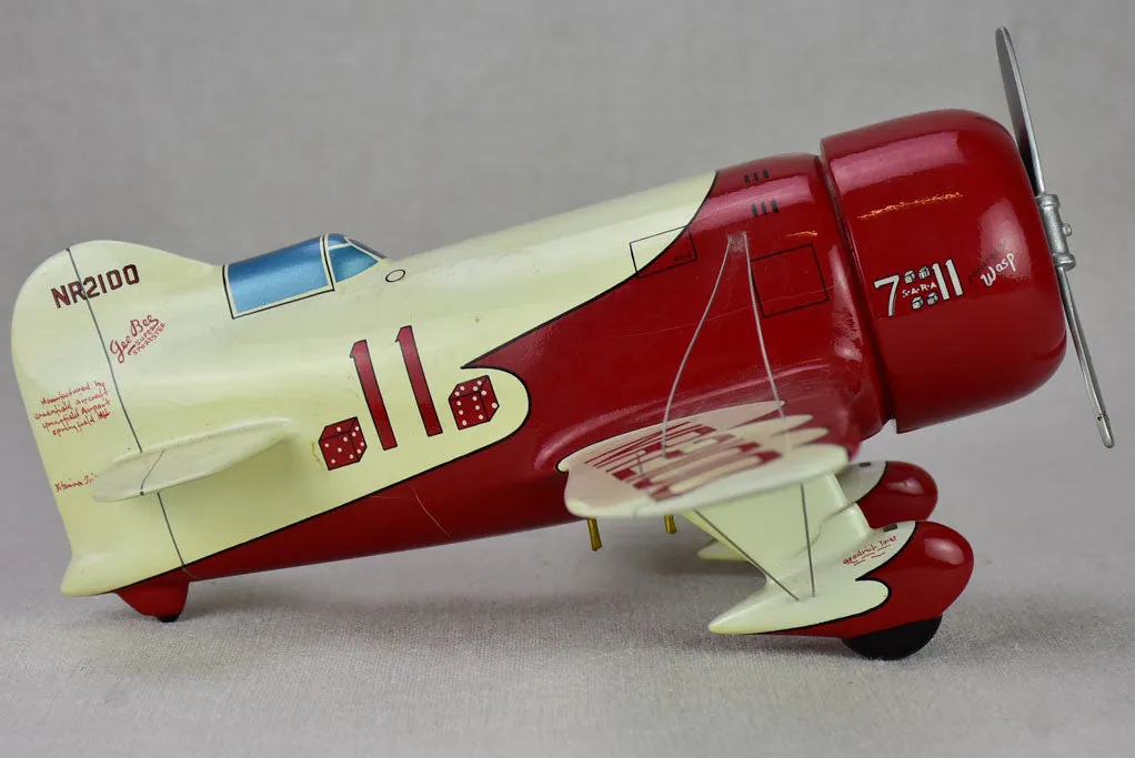Red toy racing plane -  Gee Bee Model R Super Sportster