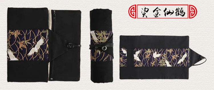 Retro Chinoiserie Roller Shutters Pen & Pencil Case