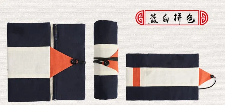 Retro Chinoiserie Roller Shutters Pen & Pencil Case