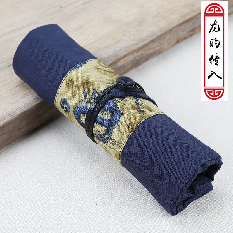 Retro Chinoiserie Roller Shutters Pen & Pencil Case