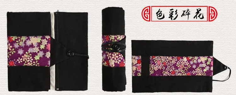 Retro Chinoiserie Roller Shutters Pen & Pencil Case