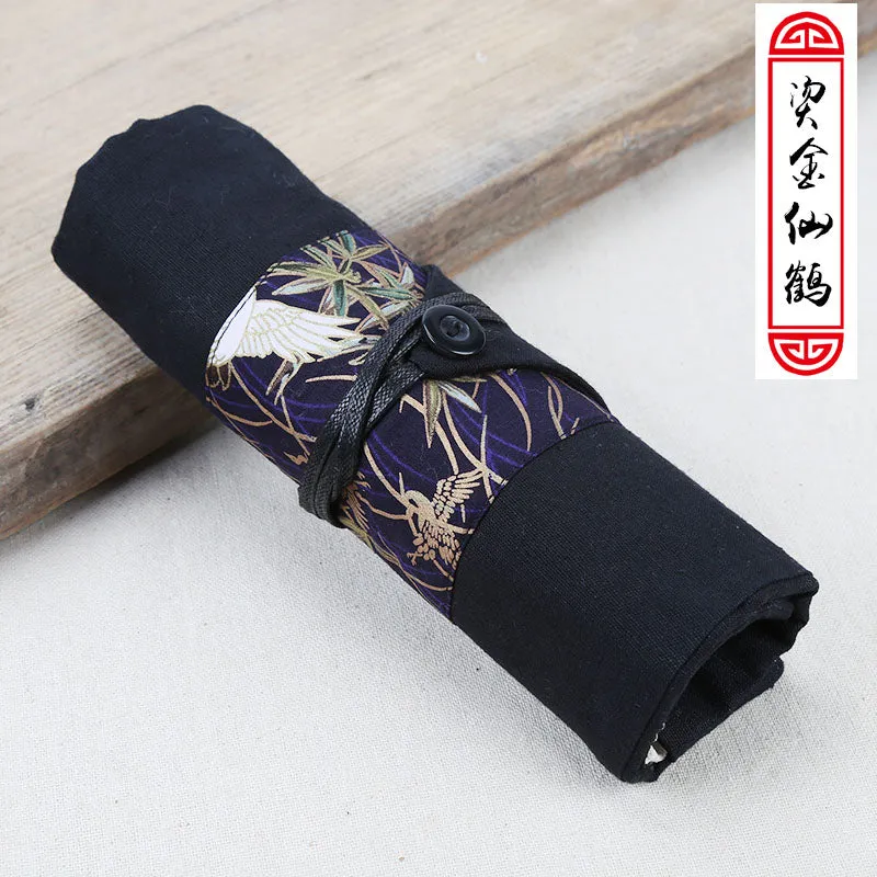 Retro Chinoiserie Roller Shutters Pen & Pencil Case