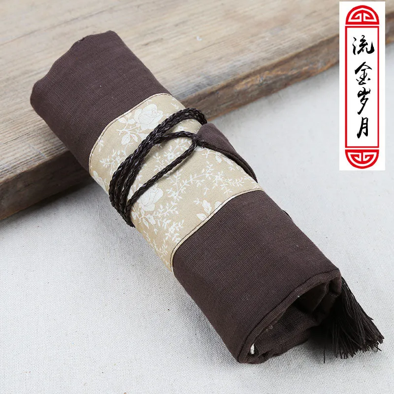 Retro Chinoiserie Roller Shutters Pen & Pencil Case