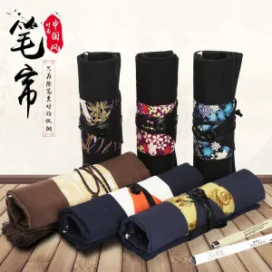 Retro Chinoiserie Roller Shutters Pen & Pencil Case