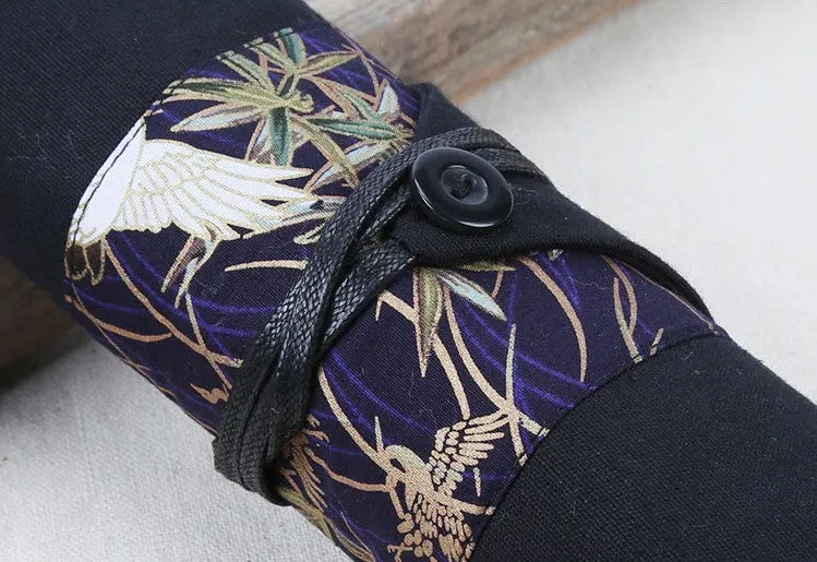 Retro Chinoiserie Roller Shutters Pen & Pencil Case