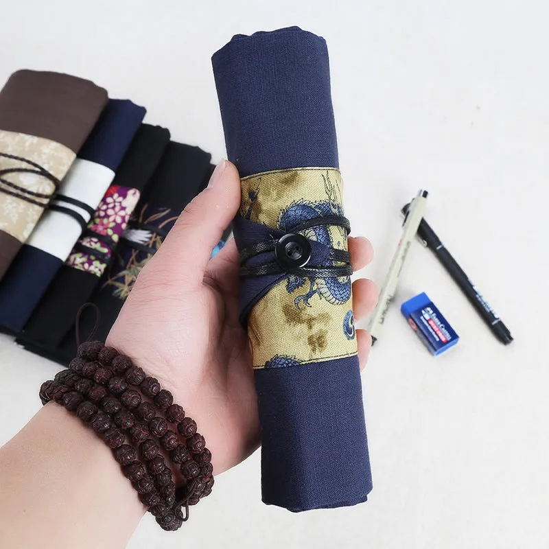 Retro Chinoiserie Roller Shutters Pen & Pencil Case