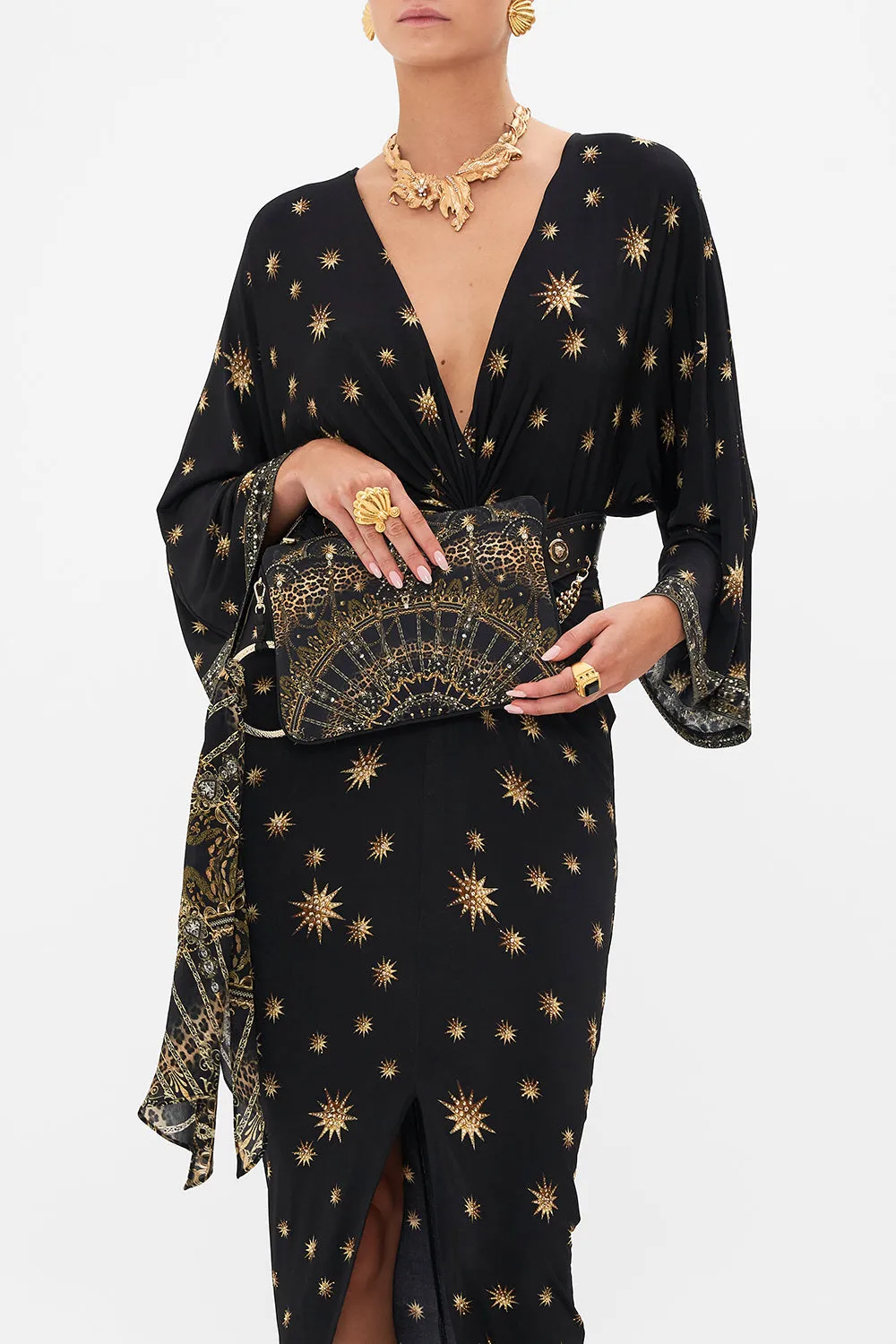 RING SCARF CLUTCH MASKED AT MOONLIGHT