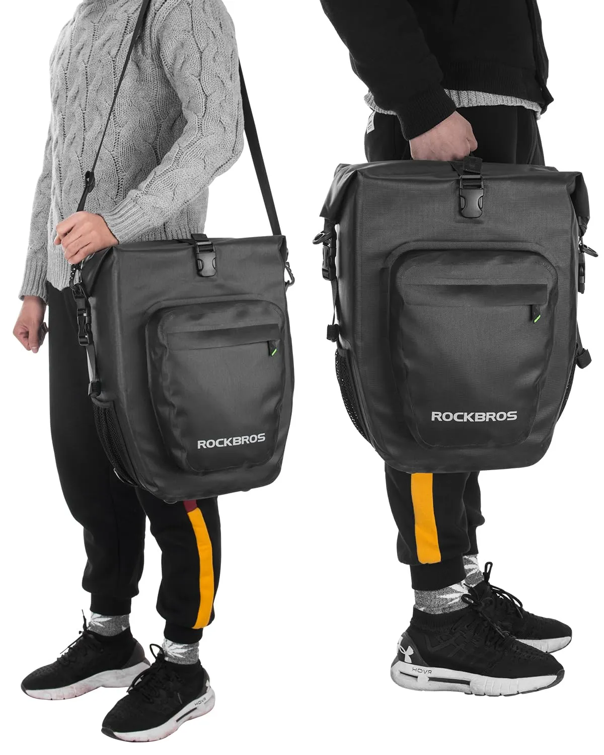 ROCKBROS 27L Waterproof Bike Pannier Bag  Grocery Touring Cycling Large Capacity Rear Rack Bag
