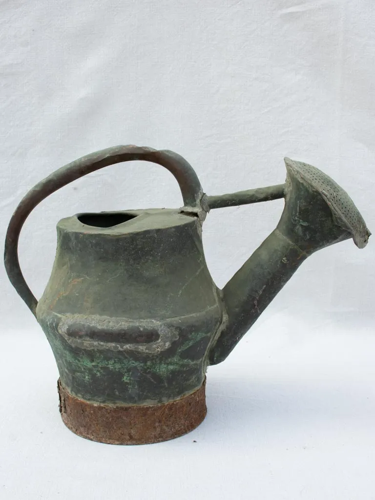 Rustic 18th century French watering can - copper
