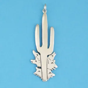Saguaro And Coyotes Pendant