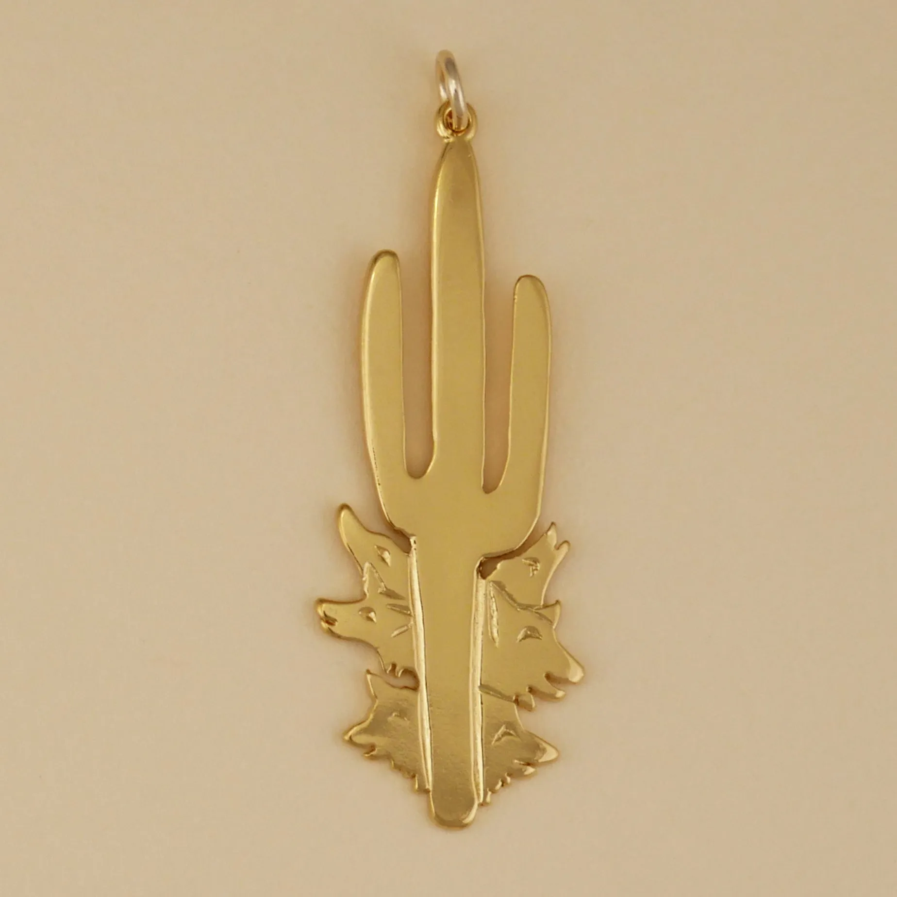 Saguaro And Coyotes Pendant
