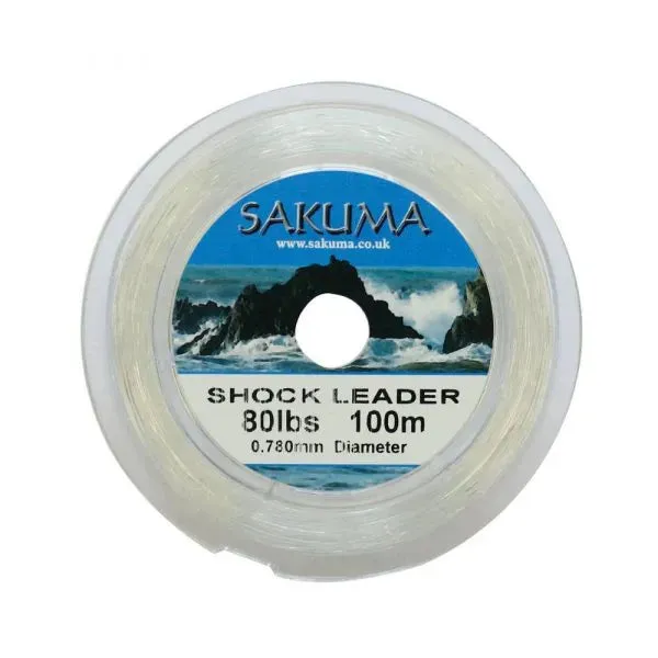 Sakuma Shock Leader 60lb Clear 100m