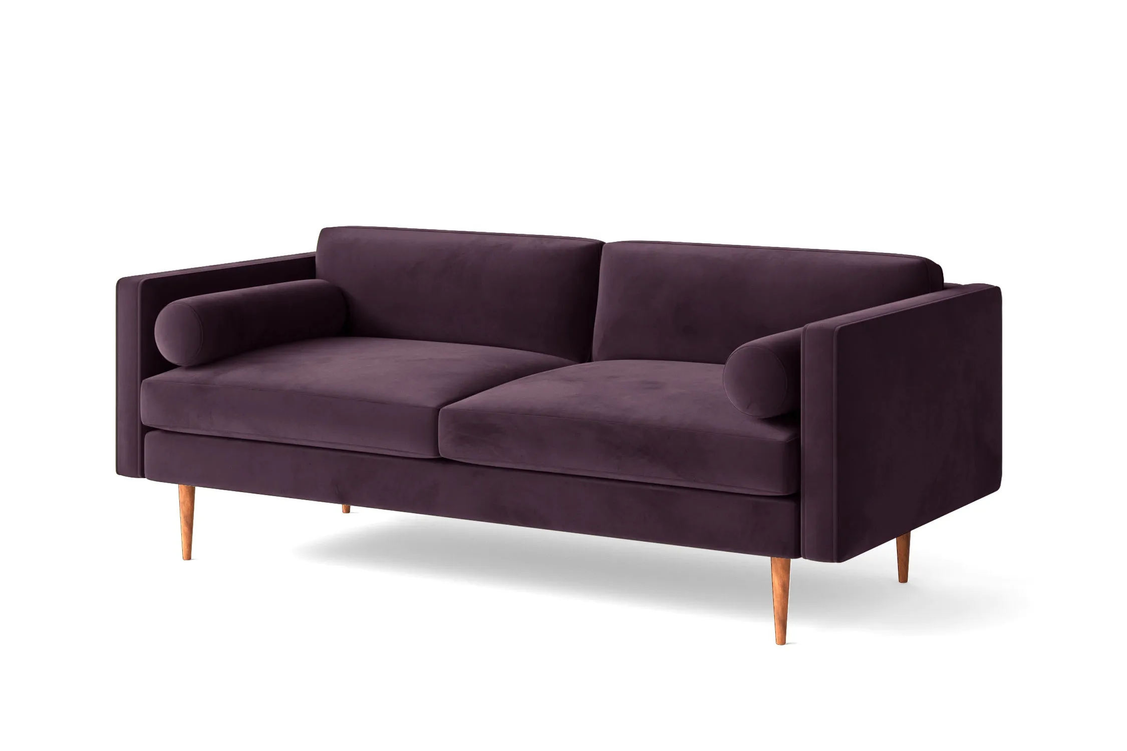 Salerno 2 Seater Sofa Purple Velvet