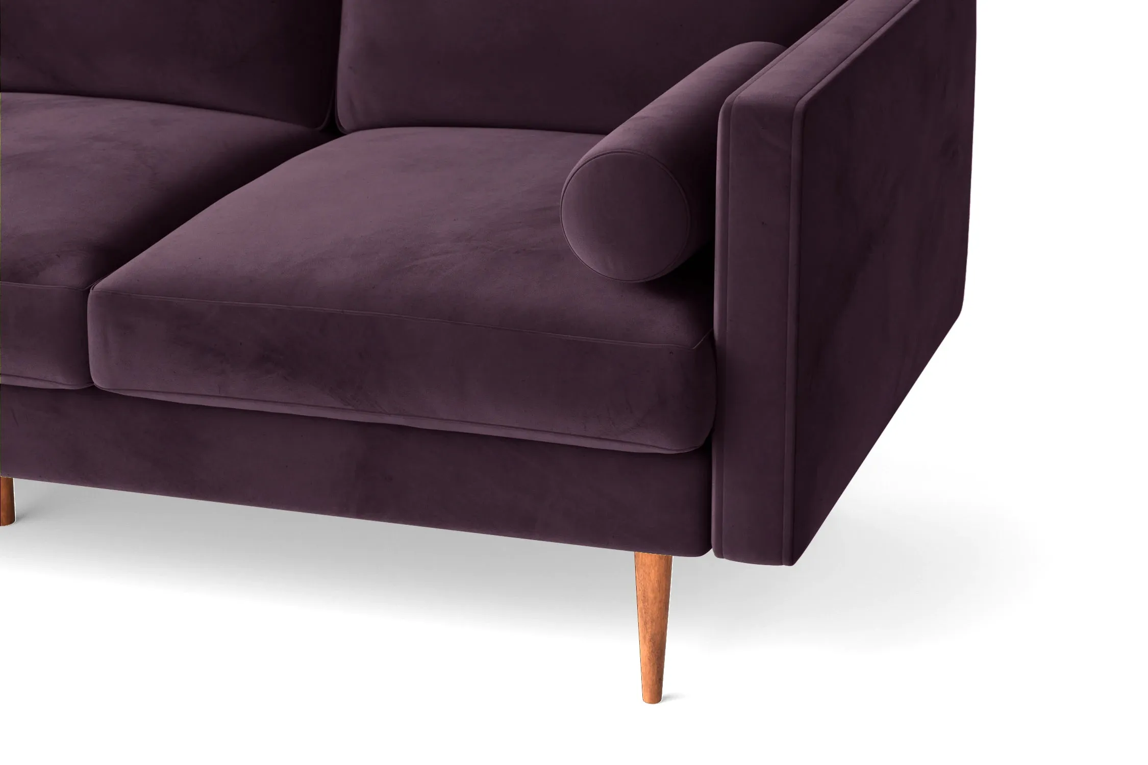 Salerno 2 Seater Sofa Purple Velvet