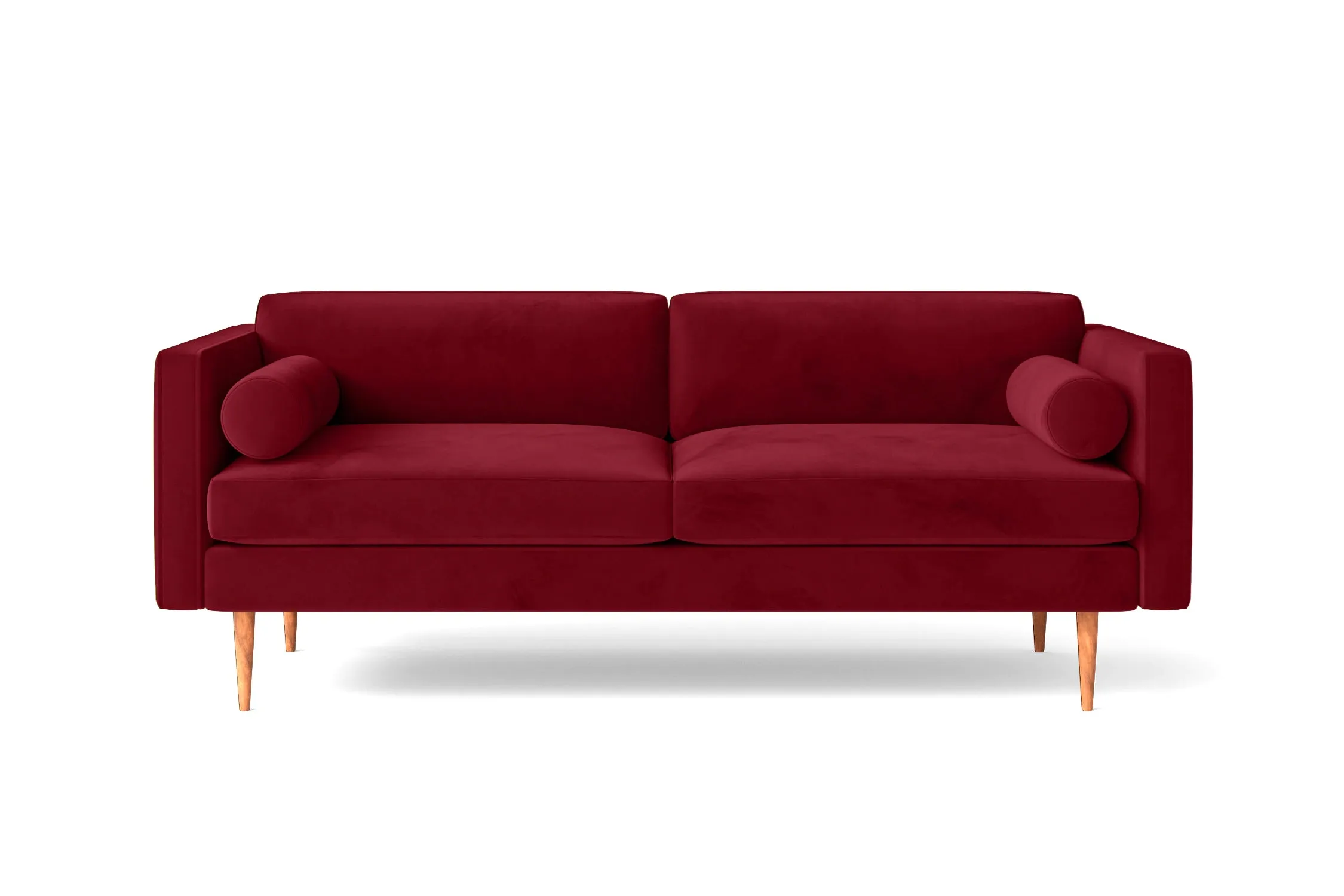 Salerno 2 Seater Sofa Red Velvet