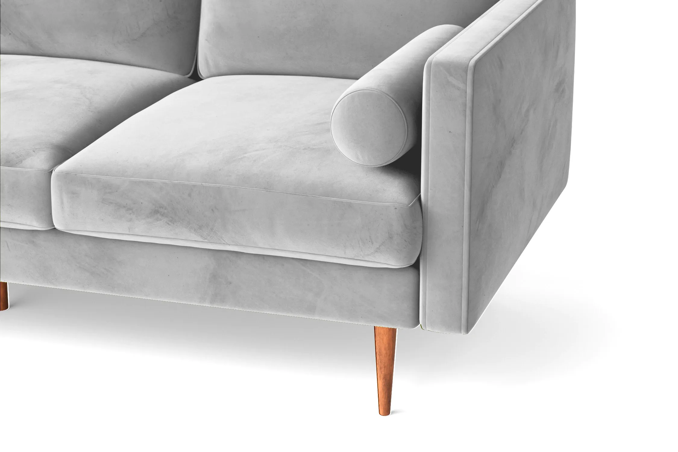 Salerno 2 Seater Sofa White Velvet