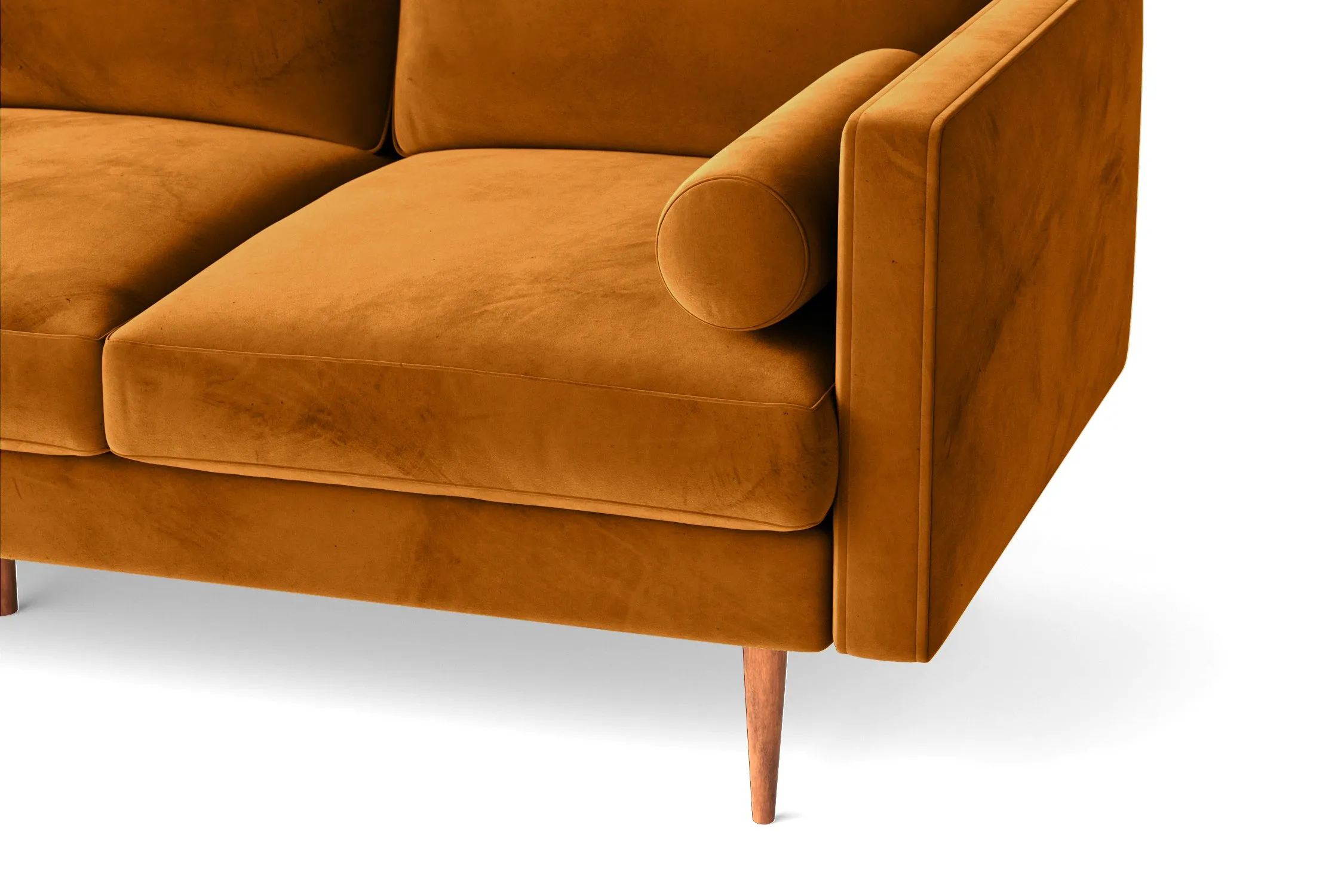Salerno 4 Seater Sofa Gold Velvet