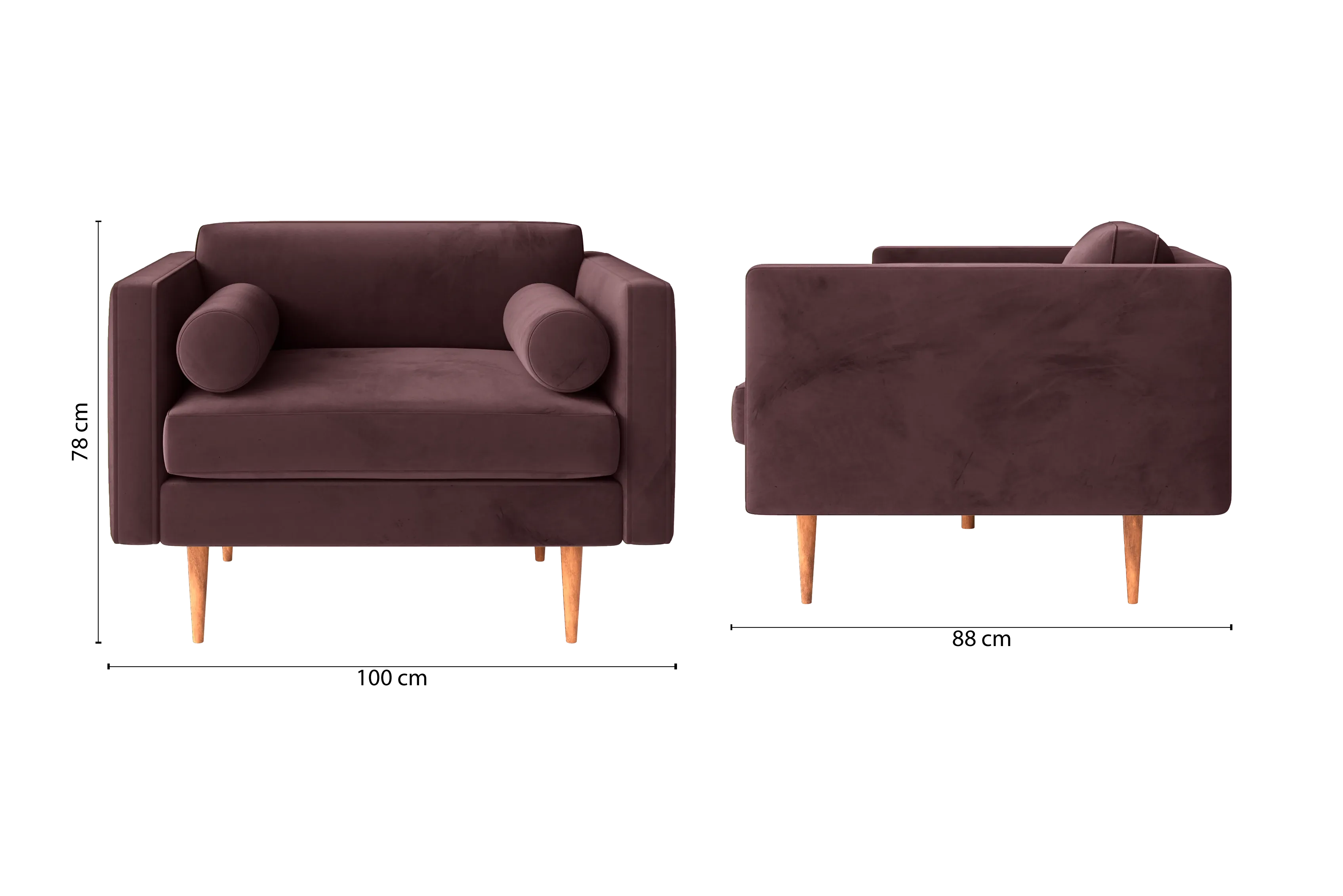Salerno Armchair Grape Velvet