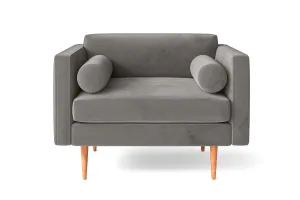 Salerno Armchair Grey Velvet