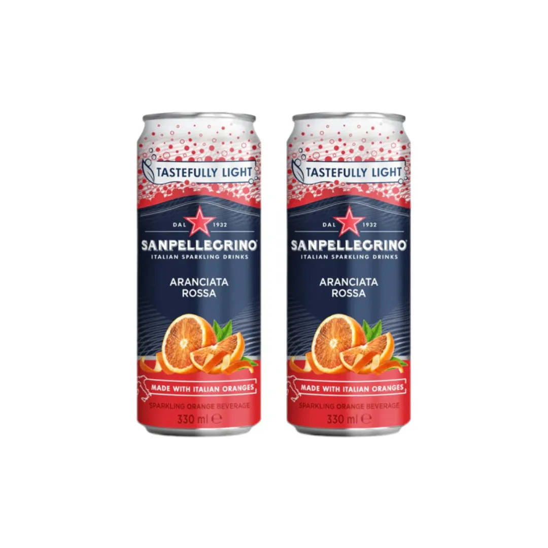 Sanpellegrino Sparkling Blood Orange 330ml (Pack of 2) – Tastefully Light Blood Orange Soda