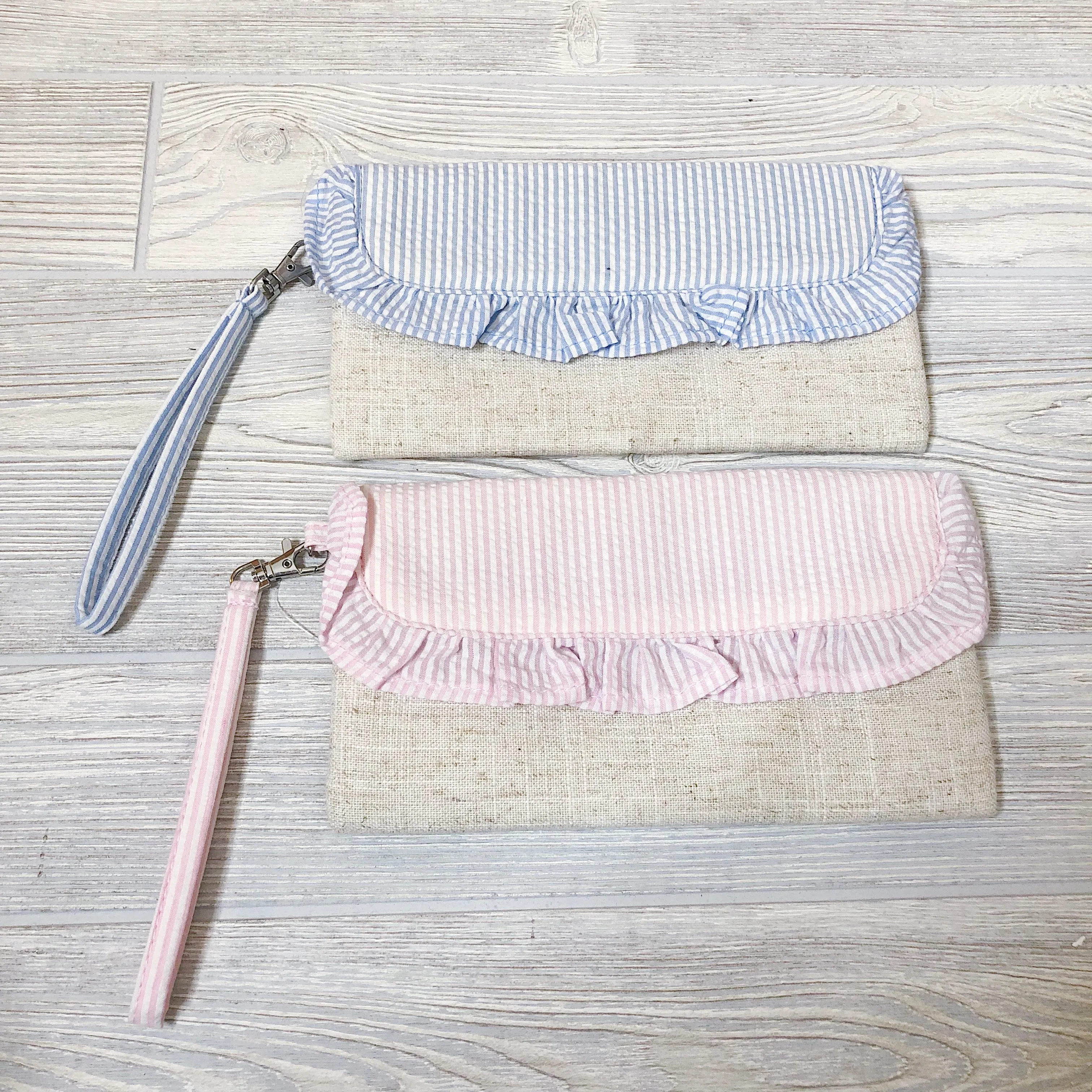 Seersucker Clutch