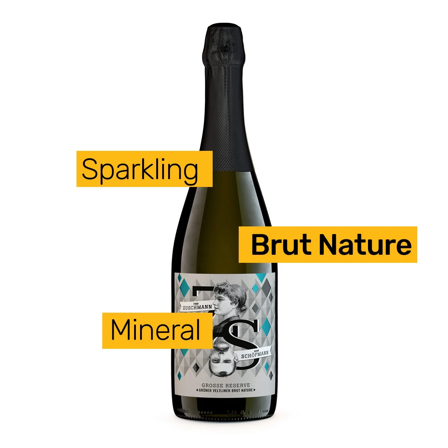 Sekt Grüner Veltliner Grosse Reserve, Zuschmann-Schöfmann, Austrian Sparkling Wine