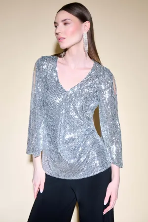 SEQUIN BELL SLEEVE TOP
