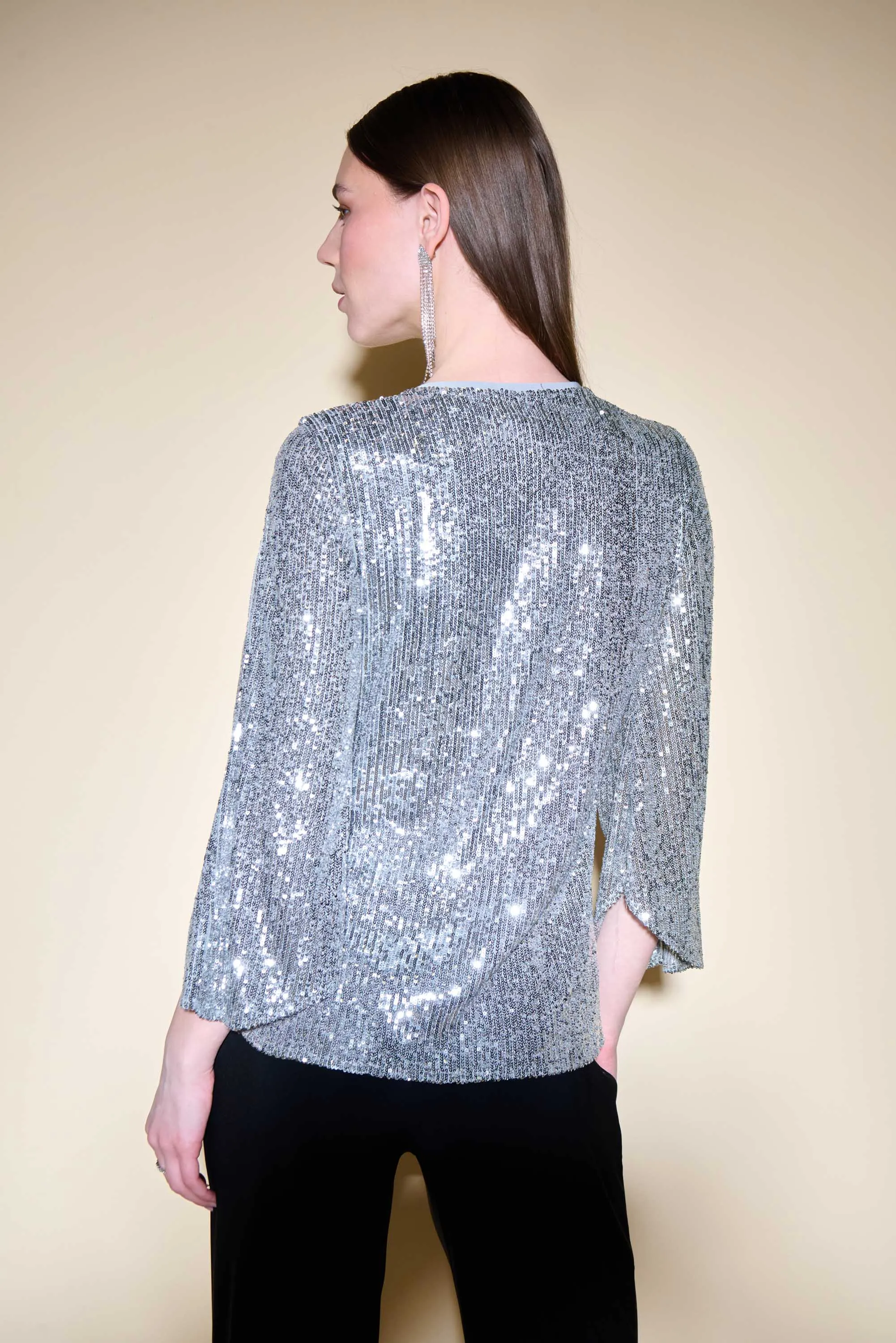 SEQUIN BELL SLEEVE TOP