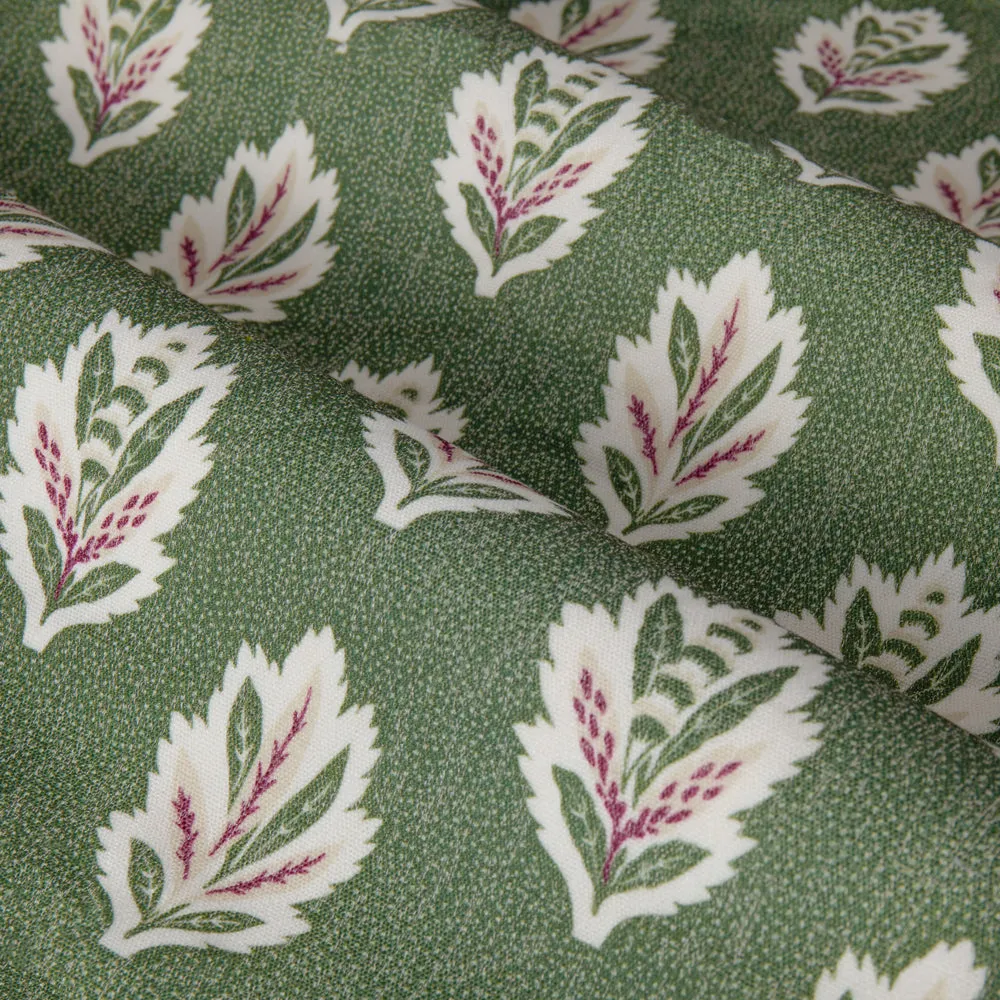 Sessile Leaf Motif Pencil Pleat Curtains Leaf